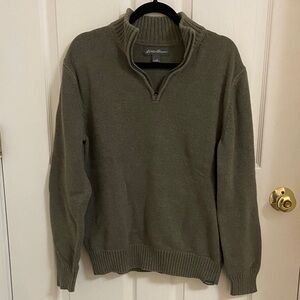 Eddie Bauer Classic Men's 1/4 zip Cotton Sweater